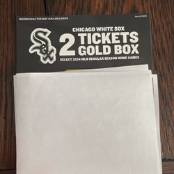 White Sox 2 Gold Box Tickets 