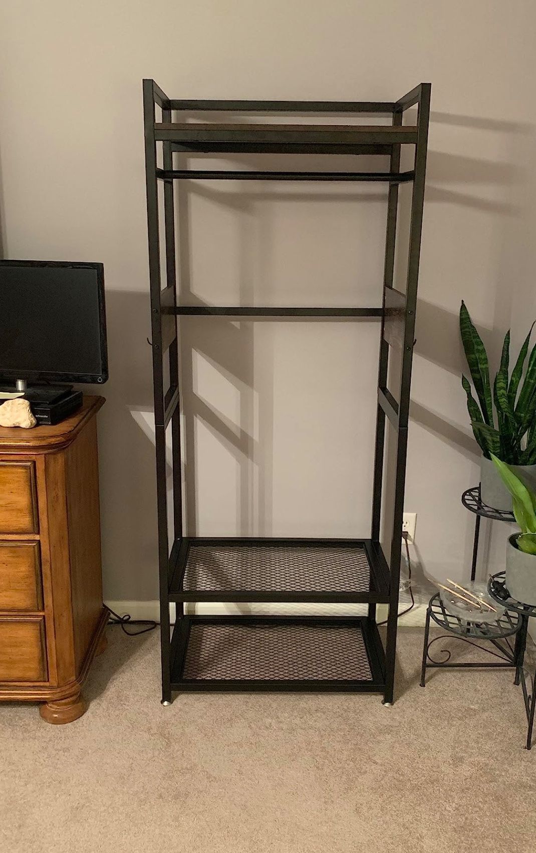 Closet Organizer, Small Entryway Coat Garments Rack New!