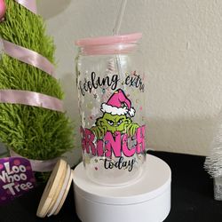 Grinch Glass Cup