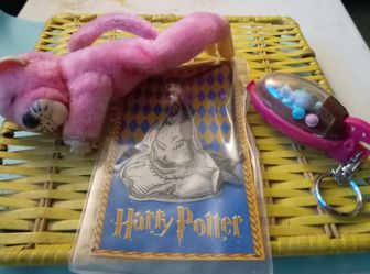 Pink Panther,Harry Potter Bookmark And Cat Keychain 