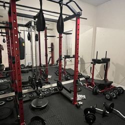 Home Gym Weights Bench Squat Cage