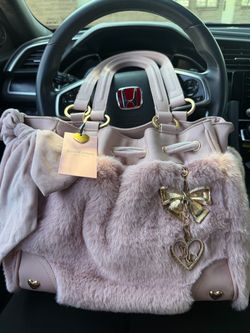 FAUX FUR JUICY COUTURE DAYDREAMER HANDBAG