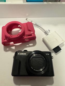 Canon G7X Mark II With Pink Silicone Case