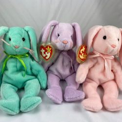 TY BEANIE BABIES BUNNYS⁰