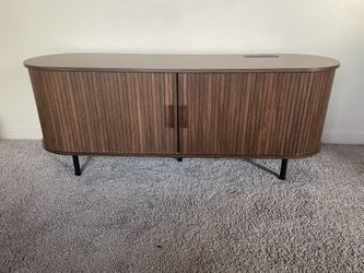Fluted Entertainment Center And End Table Set