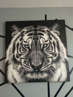 Black and White Tiger Canvas Wall Art