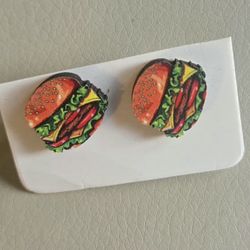 Hamburger Post Earrings 