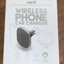 TYLT Venti 15W MagSafe Compatible Wireless Car Charger Mount Vent Suction