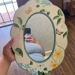 Vintage Hand Painted Mirror 