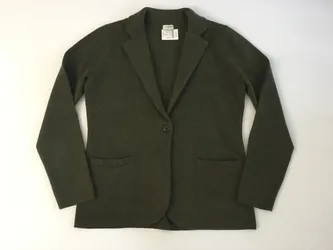 J Crew  Sweater Blazer Olive Green 1 Button Knit Classic Cotton Cardigan Top Shirt Women's Size S small