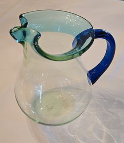 Vintage Murano Glass Pitcher From Venice