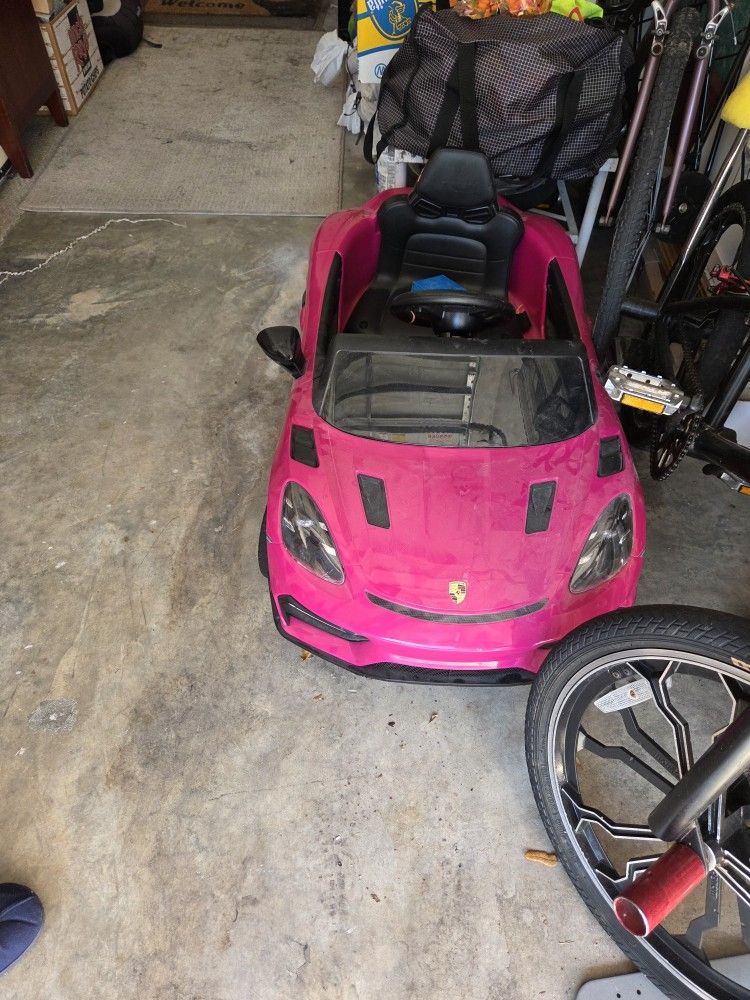 Kids Pink Porsche Car