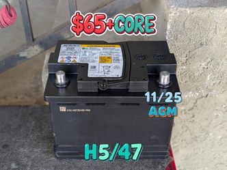 AGM Car battery Group size 47/H5