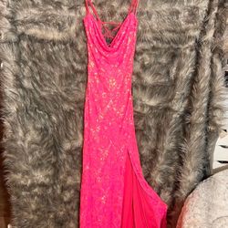 Hot Pink Mermaid Dress/ Prom Dress