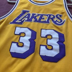 Authentic HOF Kareem Abdul-Jabbar Los Angeles Lakers Mitchell and Ness jersey 52/XXL