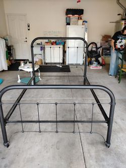 Wrought iron bedframe
