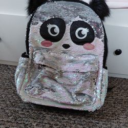 Girls Panda Backpack Justice Flip Sequins