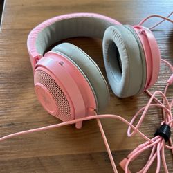Pink Gaming Razer headphones