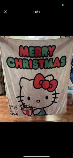 Hello Kitty Christmas Throw Blanket 