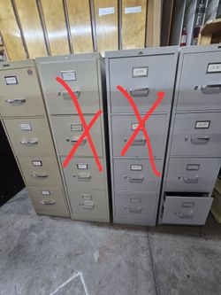 HON Grey 5 Drawer File Cabinet