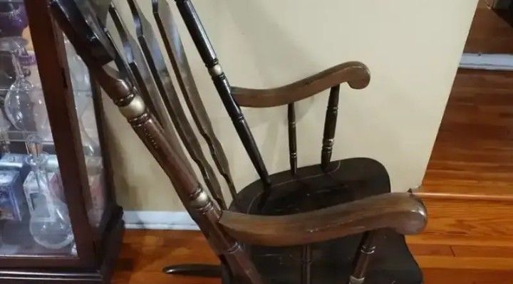 SOLID WOOD ROCKING CHAIR...... CHECK OUT MY PAGE FOR MORE ITEMS