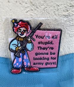 Clown with Gun Embroidered Patch