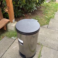 LOW PRICE MOVING- Like New Stainless Steel Trash Can