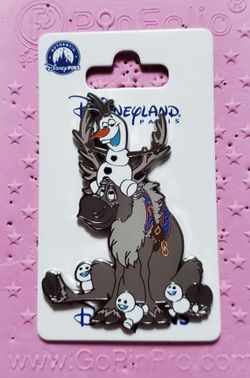 2026 Disneyland Paris DLP World of Frozen Sven and Olaf Snowgies Pin New