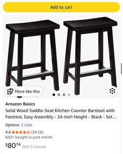 Black Wooden Stools