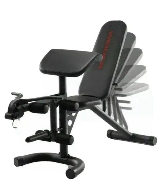 Weider XRS 20 Olympic Weight Bench with Removable Preacher Pad and Integrated Leg Developer