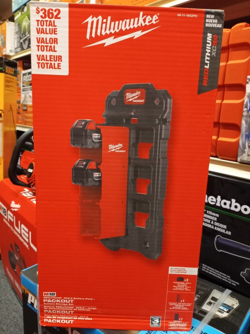 MILWAUKEE M18 PACKOUT BATTERY STORAGE ( TOOL ONLY  )