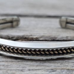 Sterling Silver Twisted Cuff Bracelet 