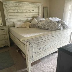 Custom Made Solid Wood King Bed