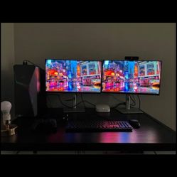 Asus Gaming PC With 2 Dell Monitors & WEBCAM