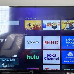 Samsung 65” LED TV with Roku - Works Great