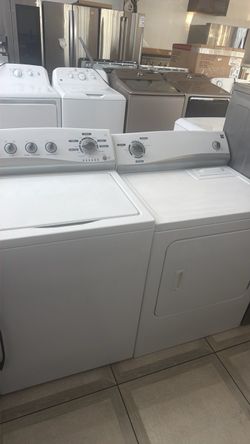 Washer and Dryer Set White Top Load Electric