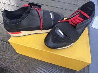 Balenciaga Shoes Race Trainers Black