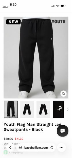 Baseballism  boys sweatpants YXL new with tags