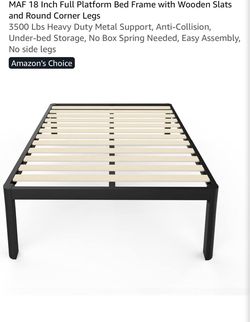 Full size bed, mattress and frame