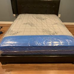 Queen Frame With Mattress 