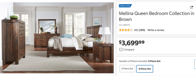 Mellina 6 Piece Queen Bedroom Set
