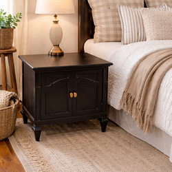 Black Wood Nightstand/Sidetable