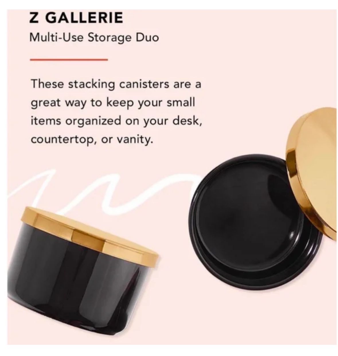 Z Gallerie Multi Use Storage Duo Canisters