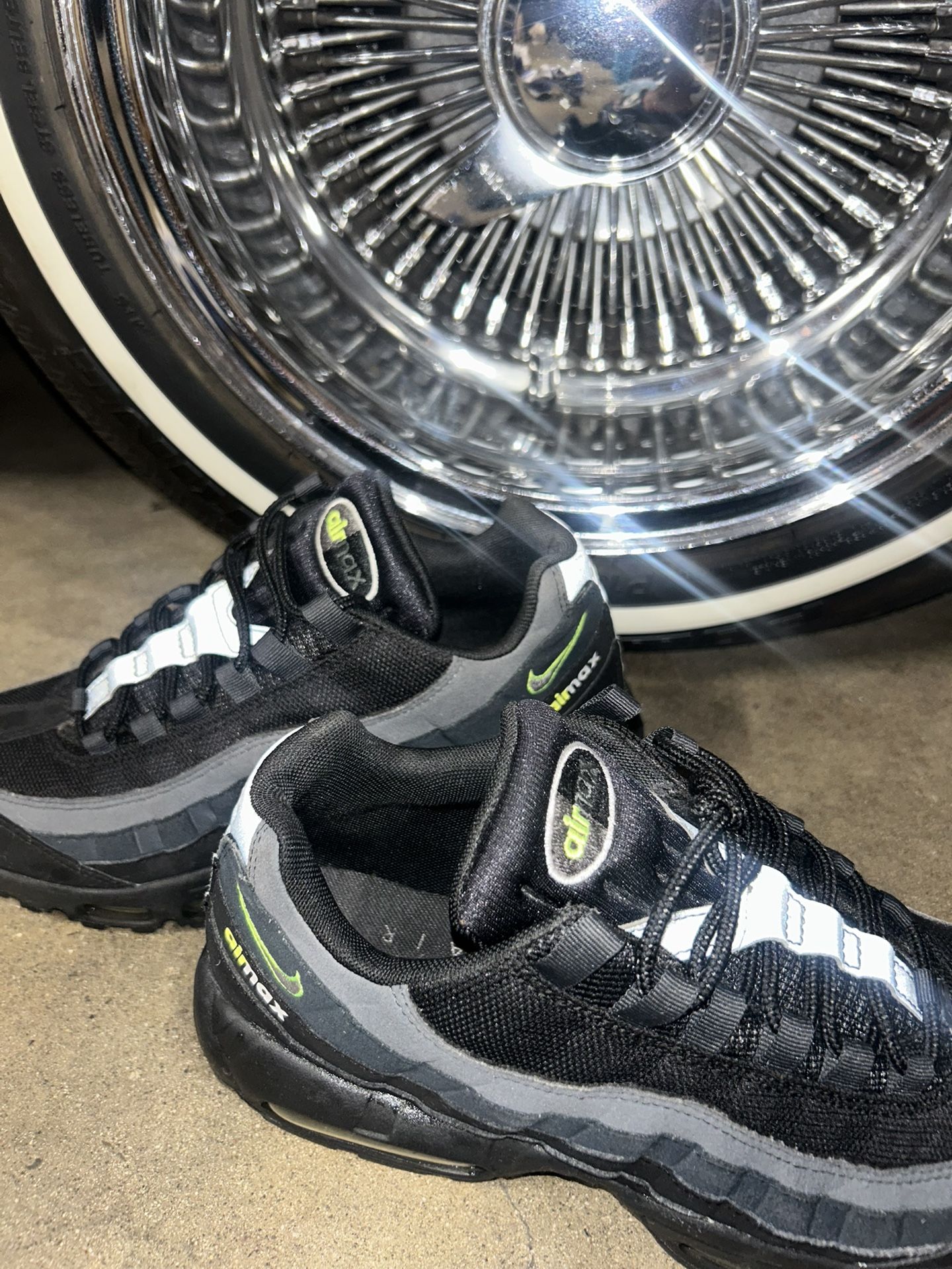 2 Pairs Of Nike Air Max 95 "Black Neon" And “Black Yellow”