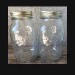 (2) MASON JARS, 32 OZ