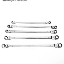 Mountain 5 Piece Double Sided Reversible Flex Ratcheting Wrenches