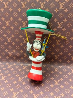 Vtg Enesco Cat in the Hat Christmas Ornament Dr Seuss & Jim Henson 1997 Holiday