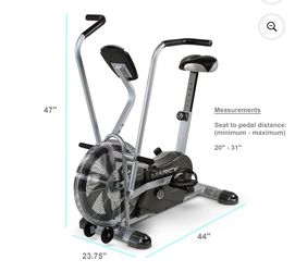 Marcy Air Cardio Fitness Training Equipment Fan Workout Bike with Exercise Arms AIR-1