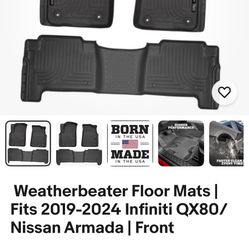 Nissan Armanda/Infinity 17-24’ New Frt 3-pc Floor mats 
