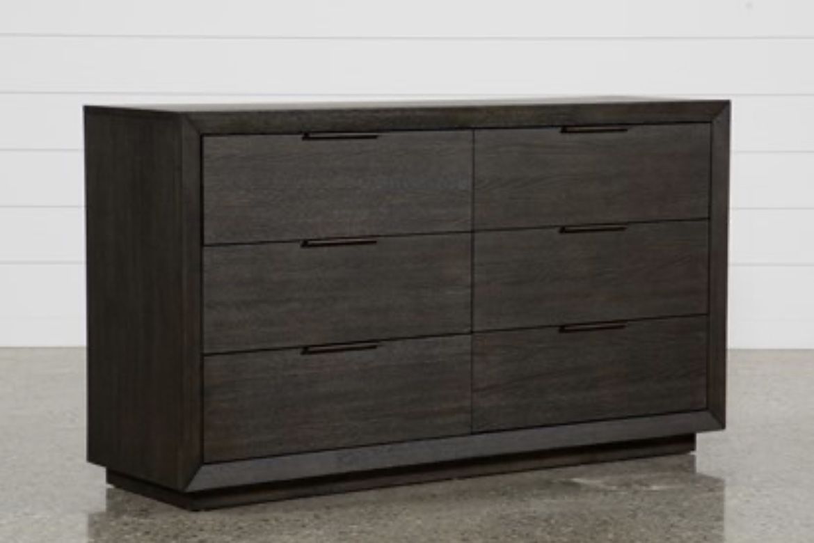 Living Spaces Pierce Espresso 6 Drawer Dresser
